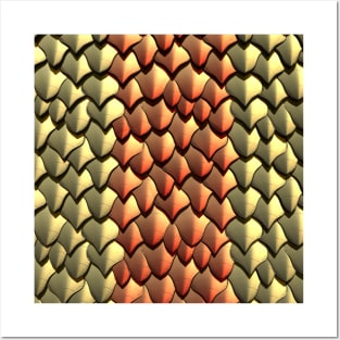 Golden Dragon Scales Posters and Art